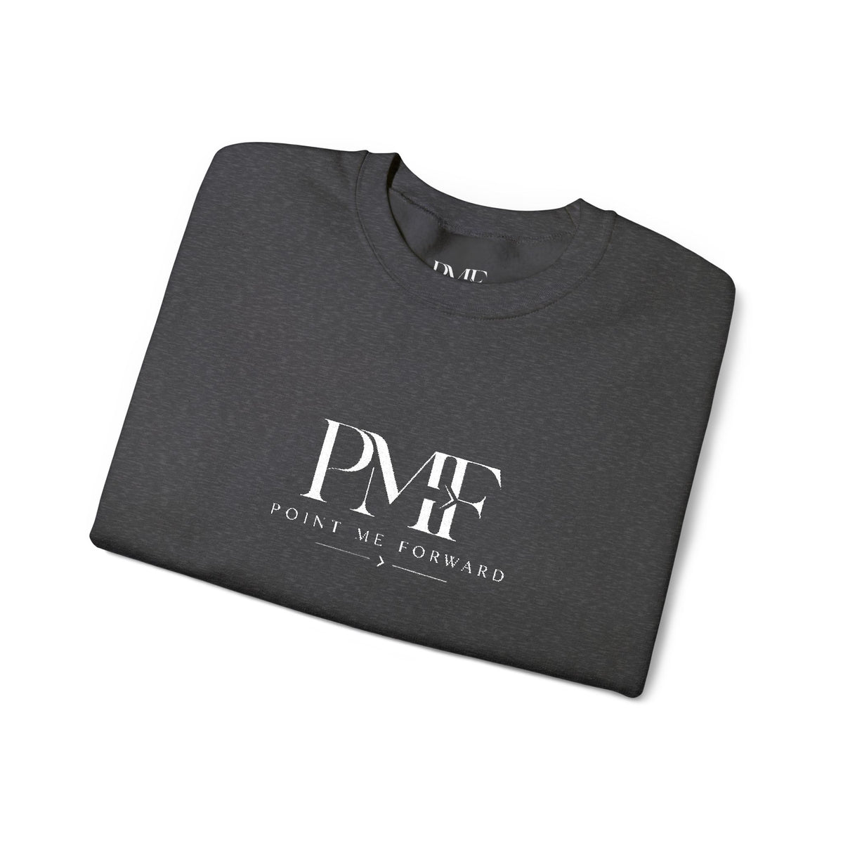 PMF™ Logo Embroidered Point Me Forward Distressed Graphic Sweatshirt
