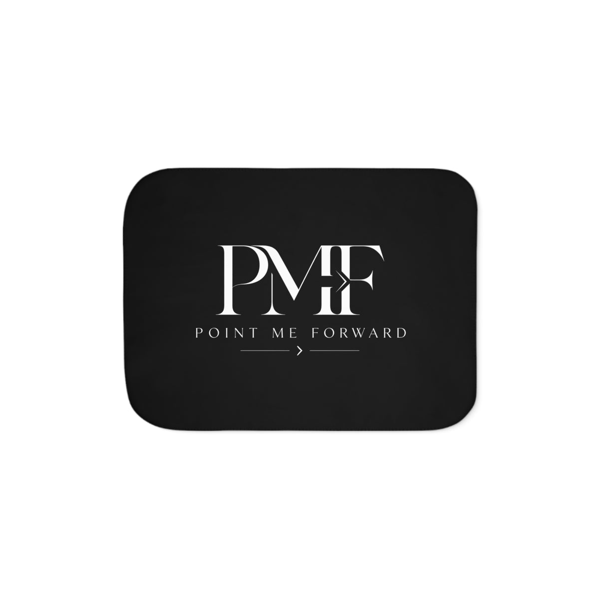 Point Me Forward (PMF)™ Sherpa Lap Blanket, Cozy Logo Throw for Home, Travel & Gifts