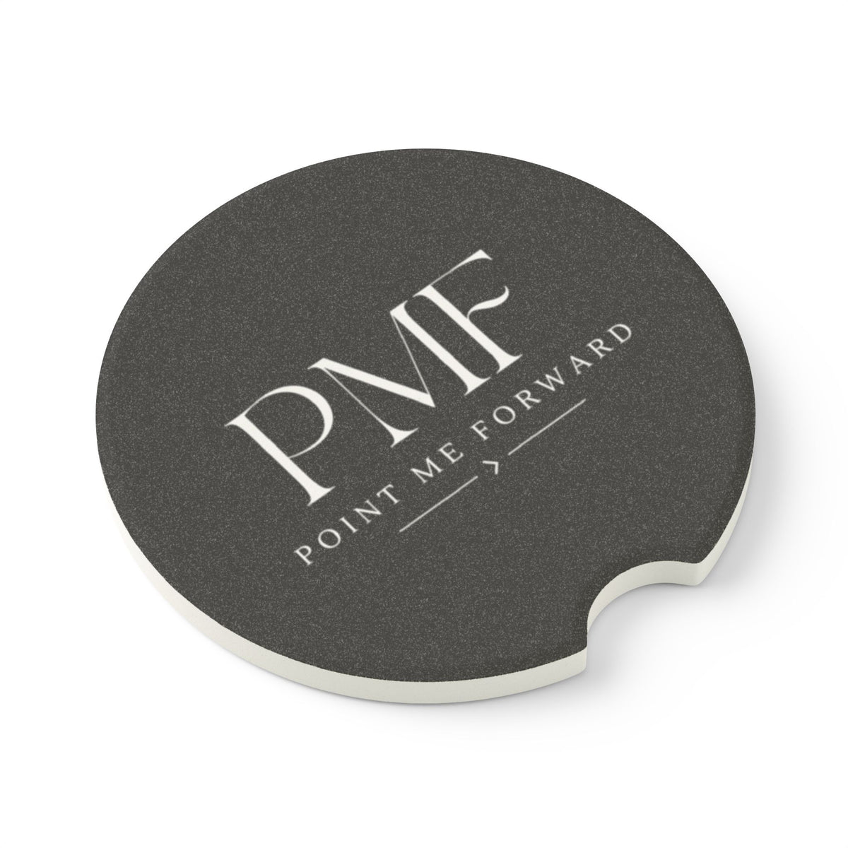 Soapstone Car Coaster, PMF "Point Me Forward™ Monogram Car Cup Holder Insert