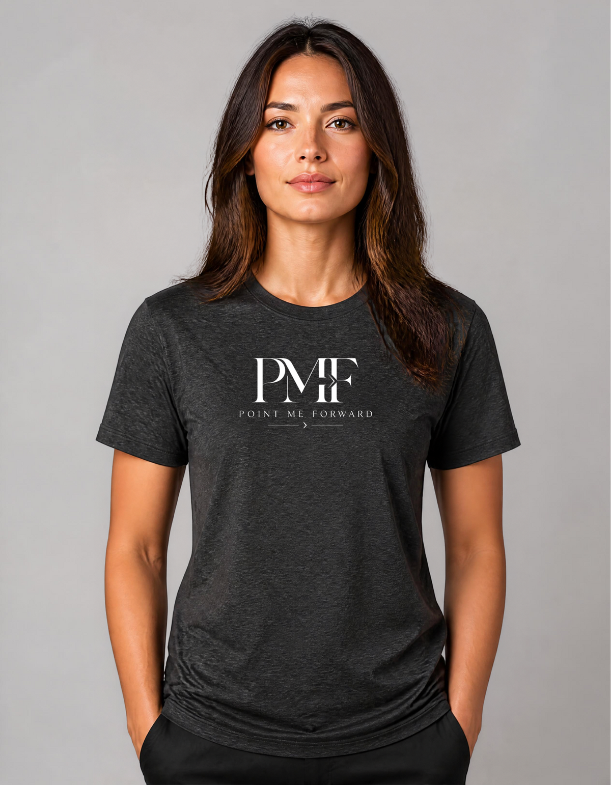 Point Me Forward (PMF)™ Crew Neck T-Shirt Motivational Logo Tee