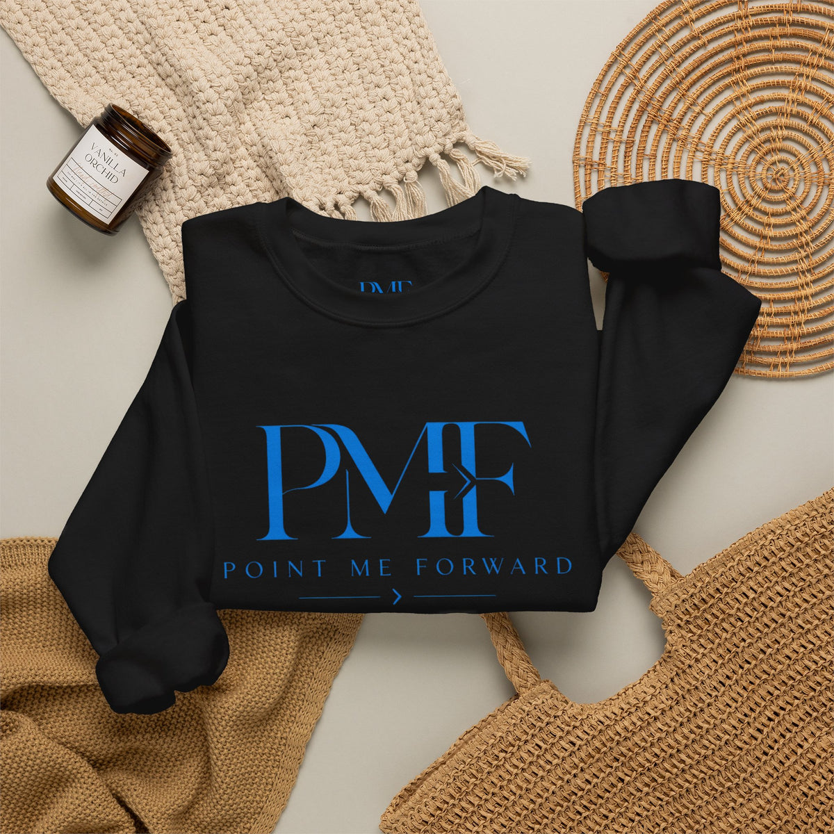 PMF Point Me Forward ™ Blue Crew Sweatshirt