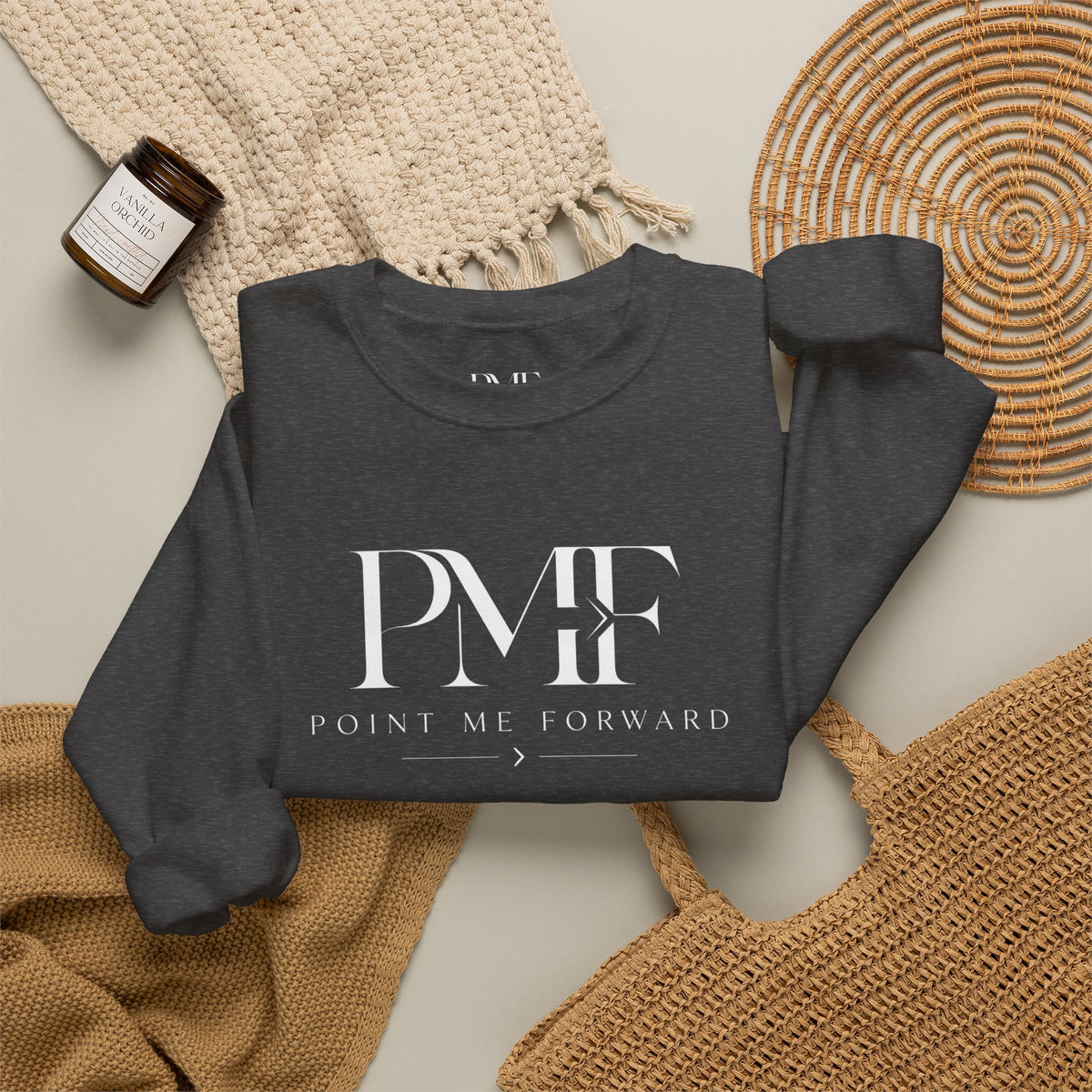 PMF Point Me Forward ™ Signature Crewneck Logo Sweatshirt