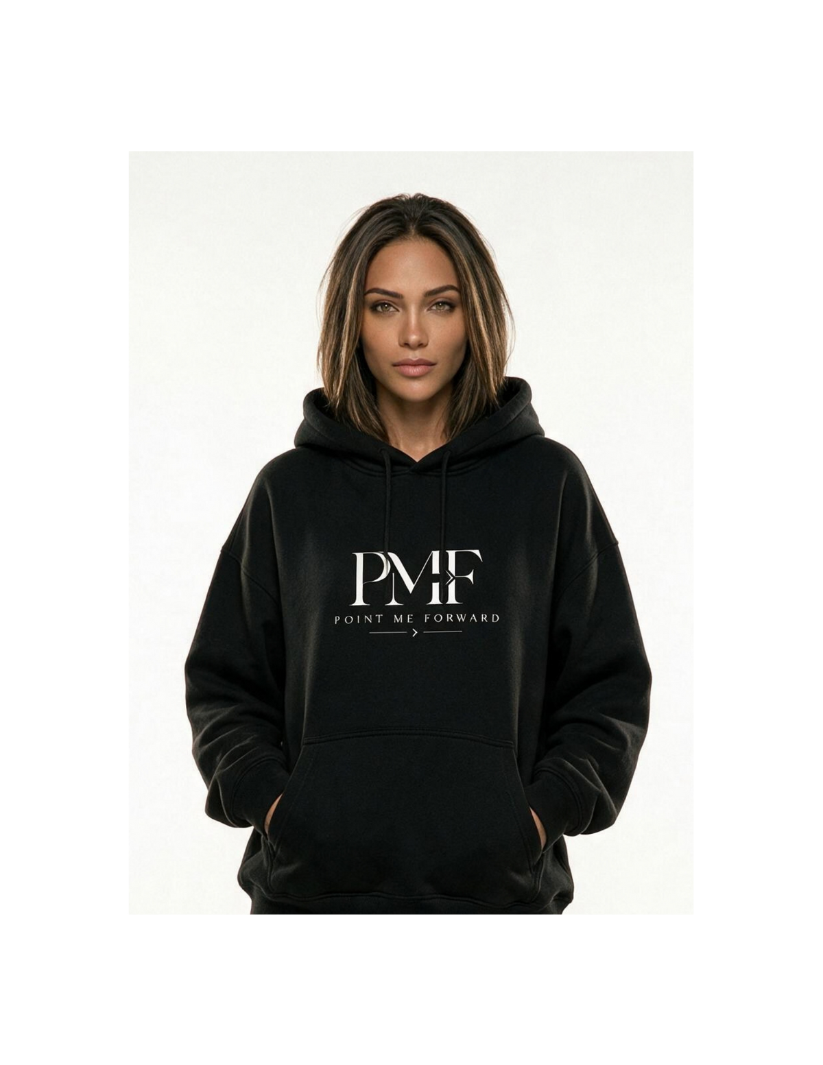 PMF Point Me Forward ™ Hoodie, Motivational Casual Pullover