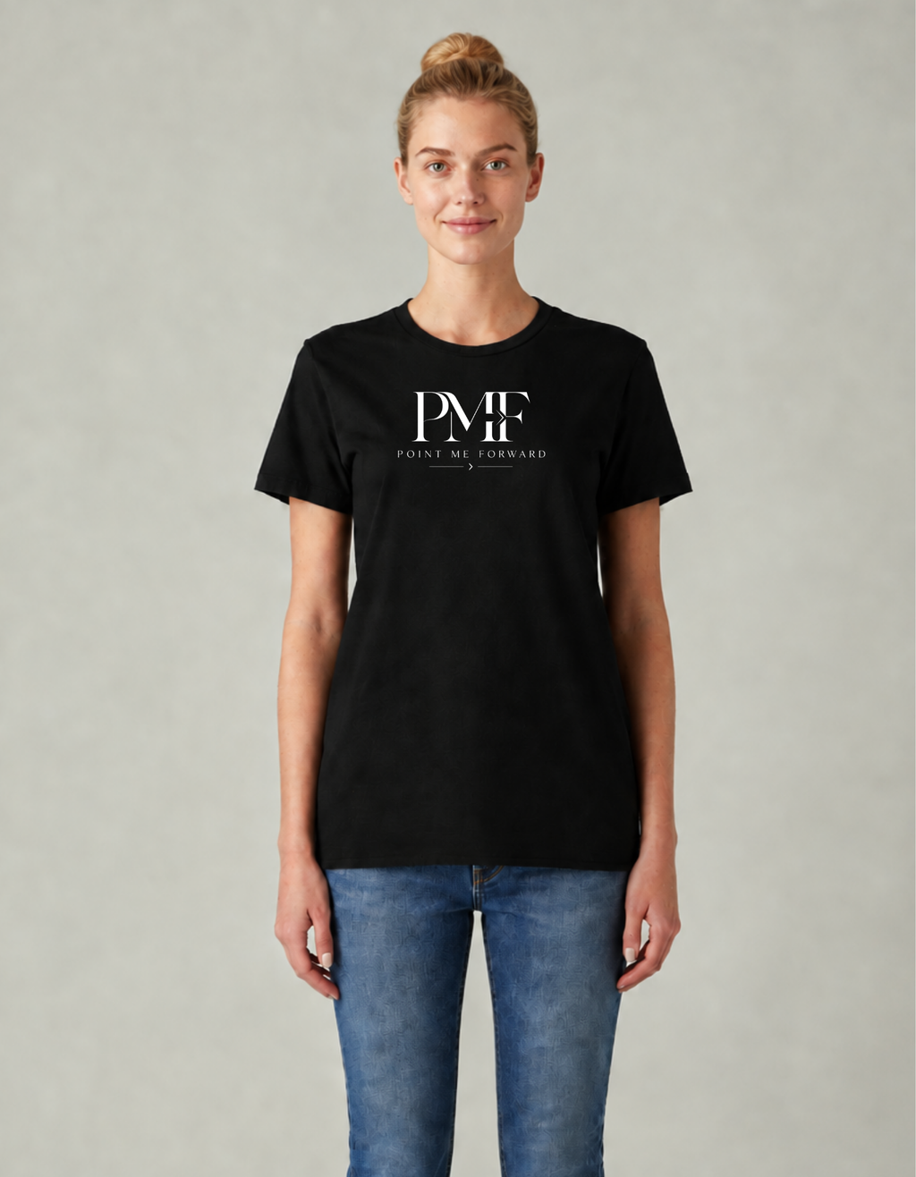 Point Me Forward (PMF)™ Crew Neck T-Shirt Motivational Logo Tee