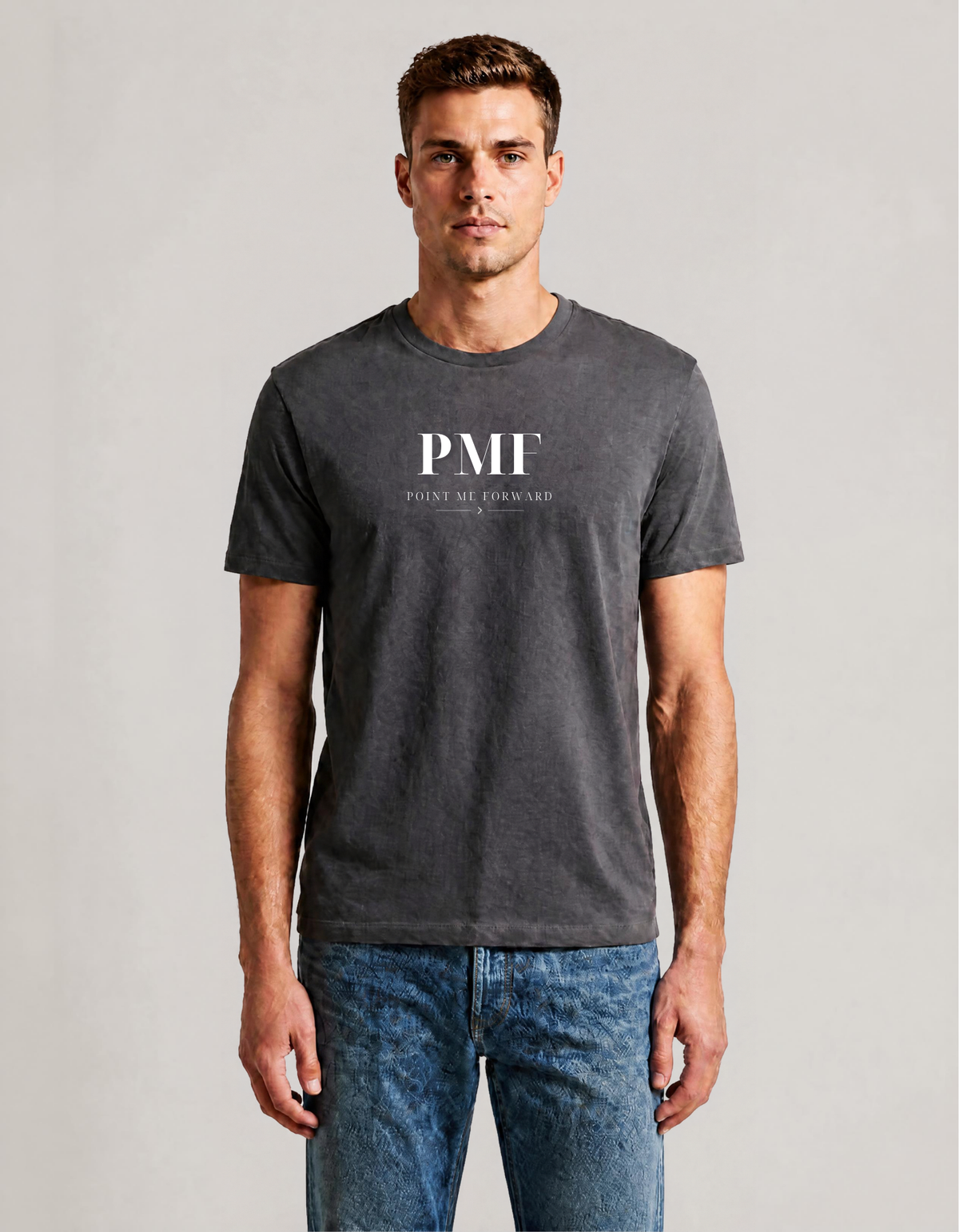 Point Me Forward (PMF)™ Crew Neck T-Shirt Motivational Logo Tee